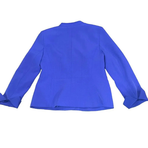 Kasper‎  Blue Jacquard Jacket Size 8 - Picture 4 of 4